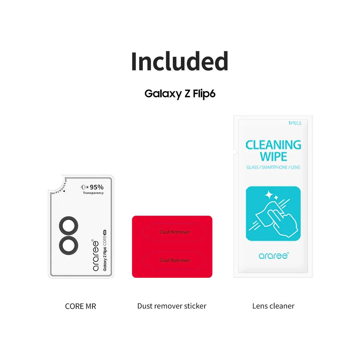 Araree Samsung Z Flip 6 Core Camera Glass With Metal Ring - Clear - Tashqila Araree Samsung Z Flip 6 Core Camera Glass With Metal Ring - Clear - Tashqila